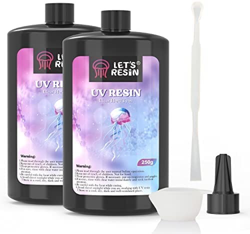 Upgraded UV Resin Kit with Light- 200G Clear Hard UV Cure Epoxy Resin  Supplies