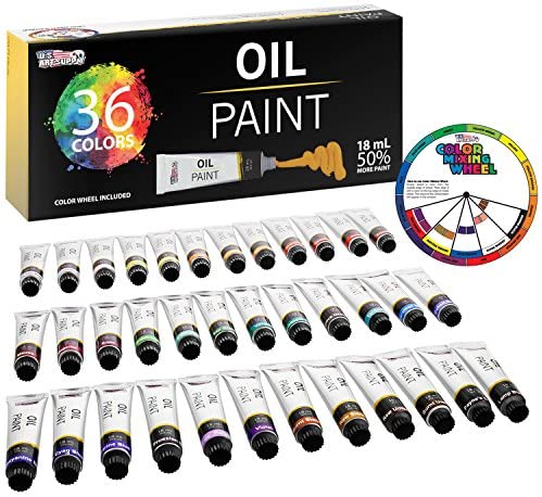  Zenacolor Oil Paint Set 48 x 12mL (0.4Oz) Pack of 48 Tubes of Oil  Paints for Canvas Painting : Arts, Crafts & Sewing