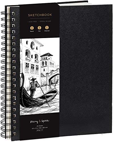 Leuchtturm1917 - Square Hardcover Sketchbook (Black) - 112 Pages of 150g/m²  Paper
