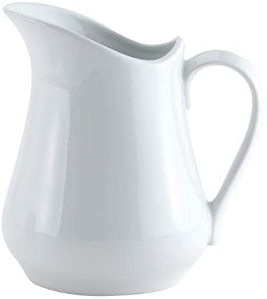 BSTKEY 4 Pack 3.4 Oz Porcelain Creamer Pitcher, Small Ceramic