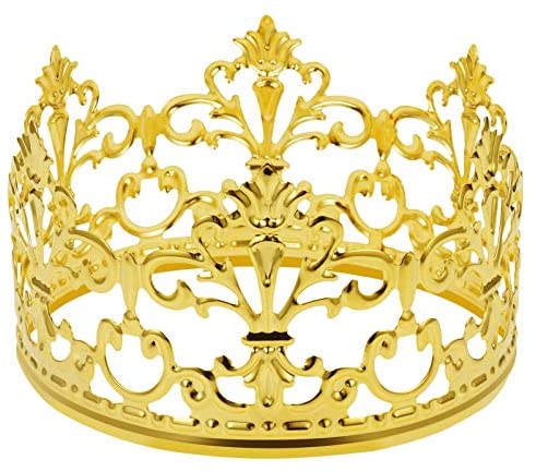 12 Pcs 4 Styles Crown Cake Toppers Golden Mini Baby Crown Tiny Tiara Queen Crown for Women Lady Girl Boy Birthday Party