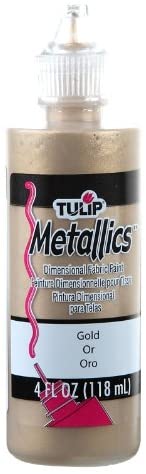 Tulip 17581 Dimensional Metallic Fabric Paint, 6-Pack (Puffy)