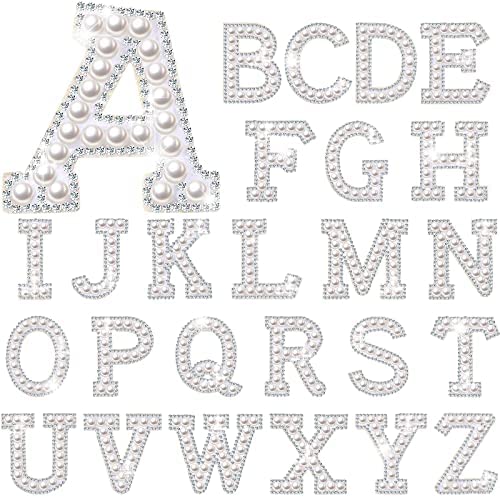 37 Pieces Rhinestone Letter Stickers Large Glitter Alphabet Stickers Number  Crystal Self Adhesive Stickers Iron on