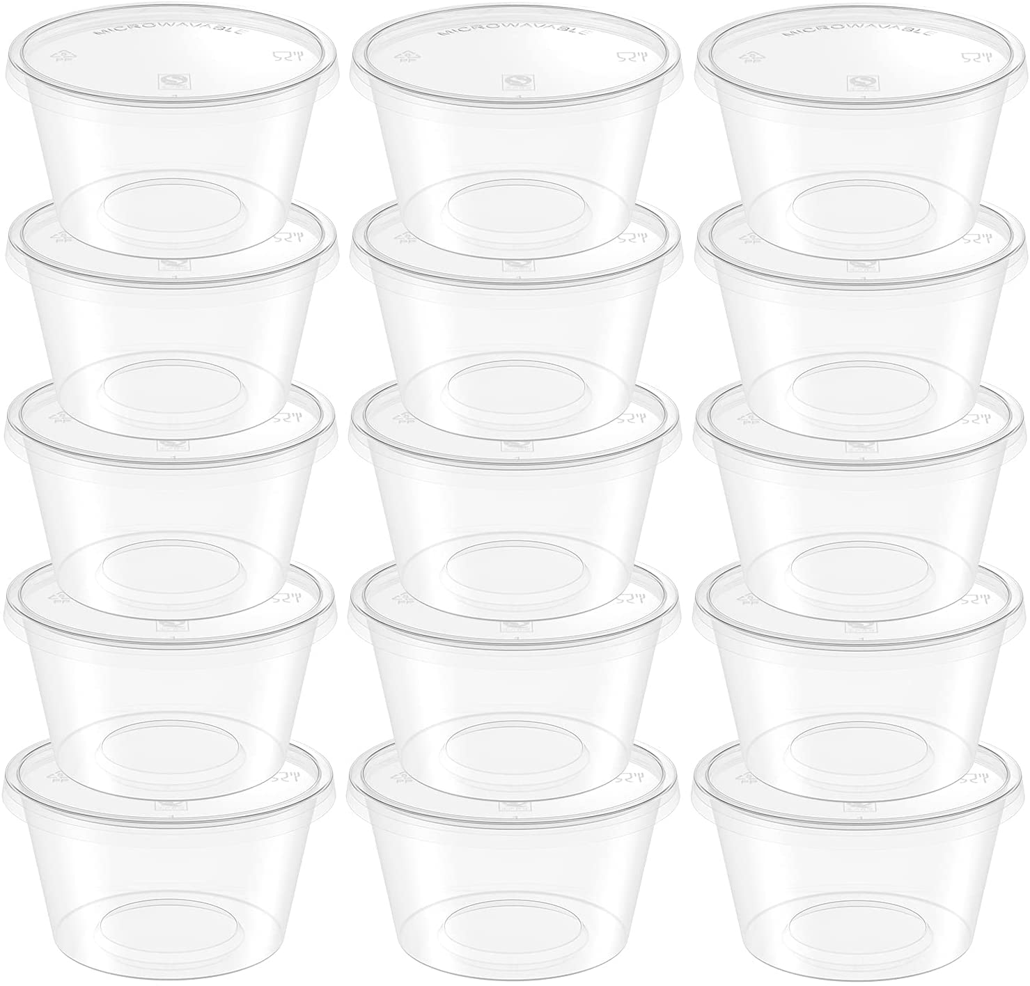 Hesroicy 12Pcs Clear Slime Storage Round Plastic Box Container Foam Ball  Cups with Lids 