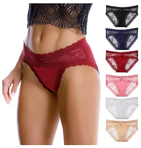  Caterlove Womens Seamless Underwear No Show Stretch Bikini  Panties Silky Invisible Hipster 6 Pack