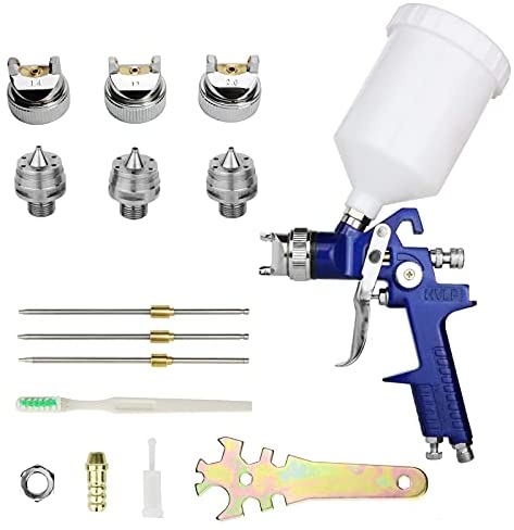 Dynastus Suction Feed 33 oz Siphon Air Spray Gun Pneumatic Paint  Sprayer,1.8mm Nozzle with Air Regulator and Cleaning Kits
