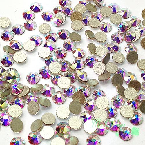 #2028 - SS20 (4.7mm) Swarovski Flat Backs - Black Diamond AB