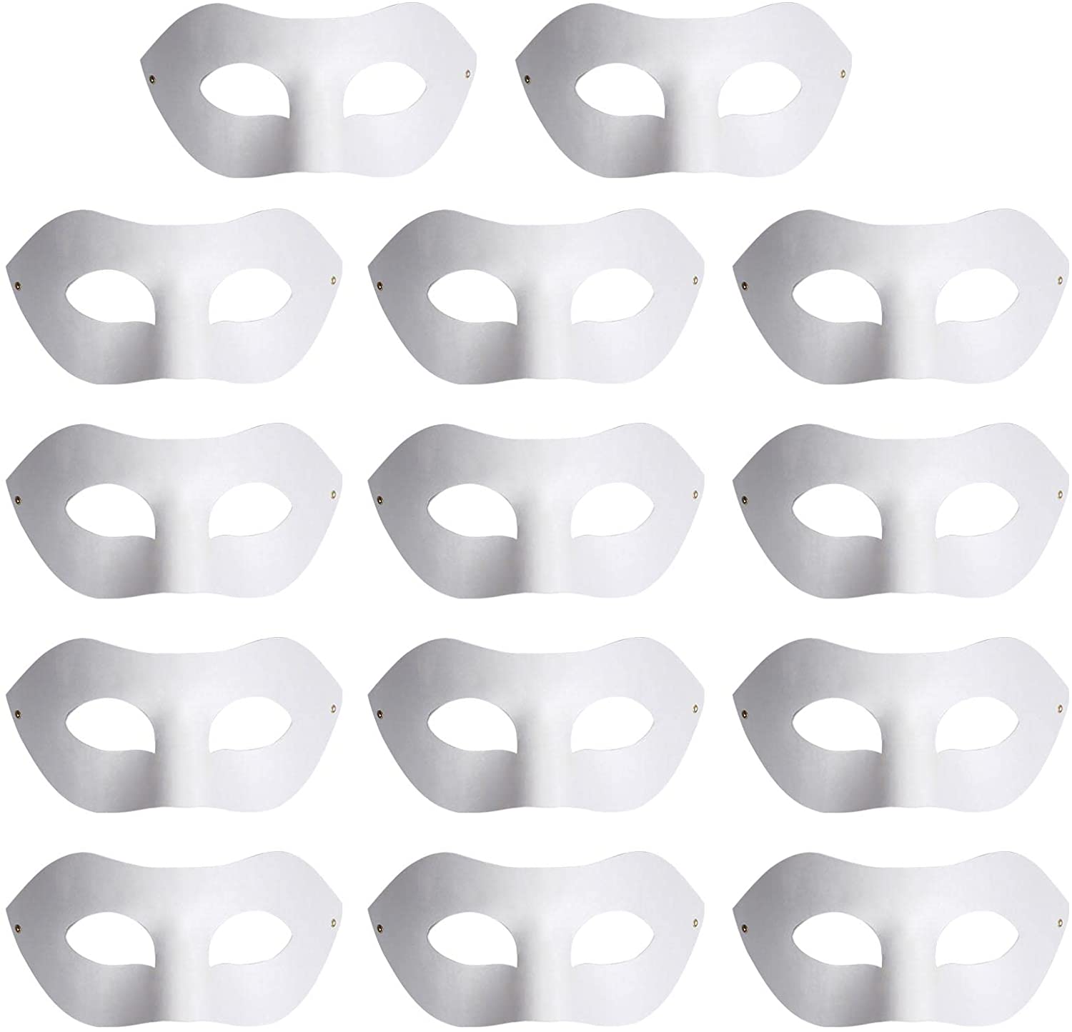 LMC Products Paper Masks 24 Count - Customizable, DIY Masks for Crafts, Costumes, Parties, Holidays