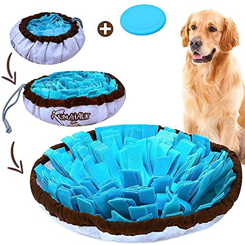 Snuffle Mat for Dogs, 17'' x 21'' Dog Sniffing Mat Interactive Feeding Game  for Boredom, Dog Puzzle Toys Encourages Natural Foraging Skills and Stress  Relief for Small/Medium/Large Dogs Grey 