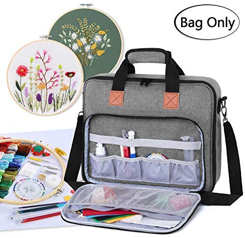 lovielf Embroidery Threads Cross Stitch Floss Bag Organizer 5.12 x 3.6 inch  - 200 Pack with 4 Rings