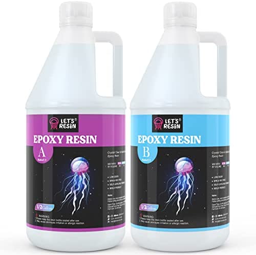 LET'S RESIN Polyurethane Resin, 60oz 2 Part Casting Resin, Fast Cured Resin  within 10 Minutes, Ultra Low Viscosity & Low Odor Pourable Liquid Plastic