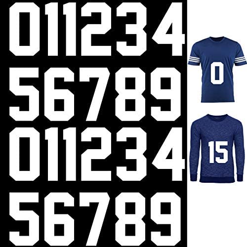  32 Sheets 400 Pieces 8 Inch Iron on Numbers 2 Inch Iron on  Letters Set 0-9 Jersey Numbers Iron on A-Z Heat Transfer Letters for  Clothing Team Uniform, Sports T Shirt