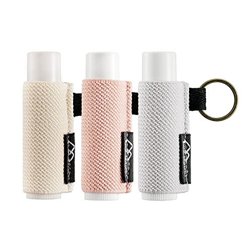 5 Pieces Marble Chapstick Holder Keychain Clip-on Sleeve Chapstick Pouch  Neoprene Keychains Lipstick Holder Elastic Lip Balm Holster Keychain Holder  for Chapstick Tracker Safeguard Travel Accessories
