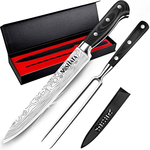 Numola 6 Pieces Black Professional Chef Knife Set, BBQ Meat Knives for  Cooking, Forged Kitchen Knife with High Carbon Stainless Steel Cutlery