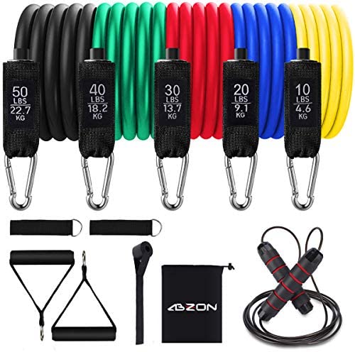 Wholesale Abzon Fitness Resistance Bands Set 150 Lbs, Adjustable Length 