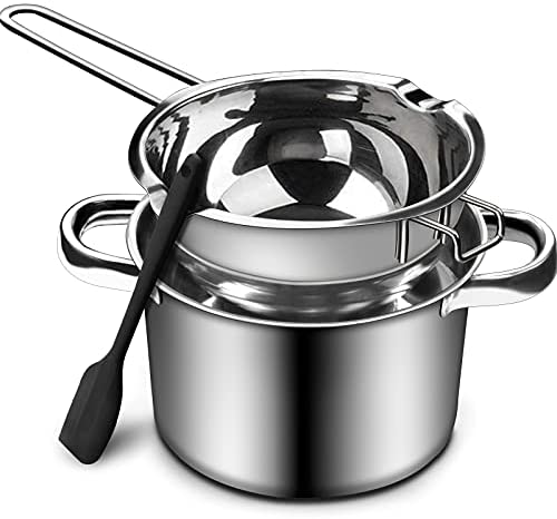 Chocolate Melting Pot - 600ML Double Boiler with Heat Resistant Handle,  Stainless Steel Double Boiler Pot Set, Double Boilers for Stove Top can  Melt