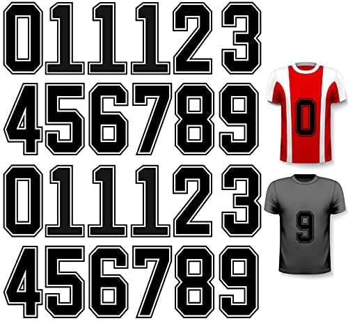 S.E.I. 8-inch Iron-on T-shirt Numbers, Varsity Number Flock Heat