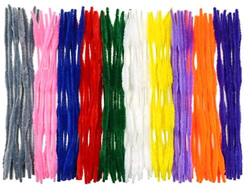  Craft Pipe Cleaners, 100 PCS Blue Chenille Stem, 6MM x 12 Inch  Twistable Stems, Children's Bendable Sculpting Sticks for Crafts and Arts  (100, Blue) : Arts, Crafts & Sewing