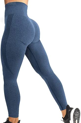 AUROLA Power Workout Leggings For Women 3 Pieces Pack Set Ribbed Thick  Seamless Scrunch Active Pants