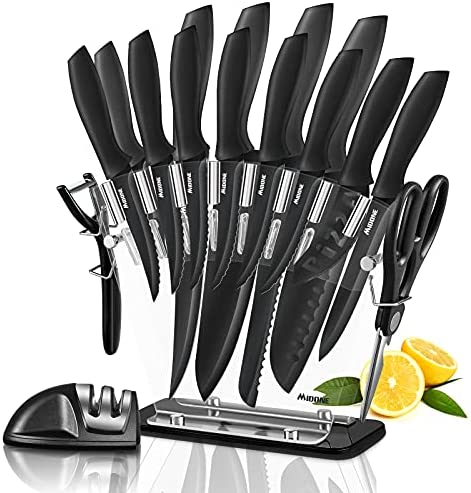  MICHELANGELO Kitchen Knife Set 12 Piece, High Carbon Stainless  Steel Kitchen Knives Set, Knife Set for Kitchen, Rainbow Knife Set,  Colorful Knife Set- 6 Knives & 6 Knife Sheath Covers: Home