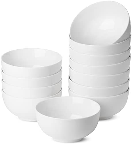 Everyday White by Fitz and Floyd Beaded 26 Ounce Soup Cereal Bowls, Set of 4