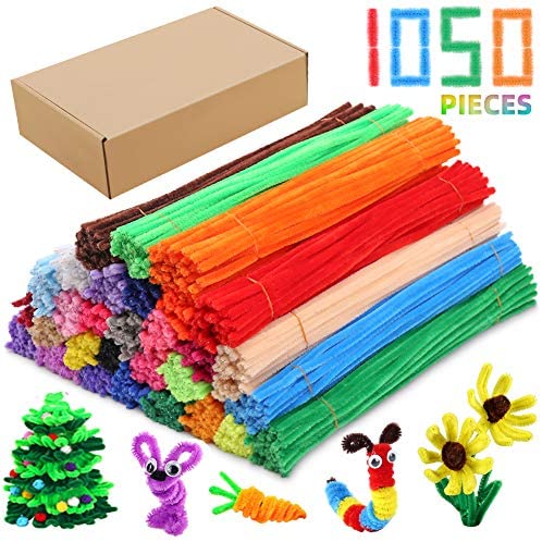Caydo 200 Pieces Green Pipe Cleaners Craft Chenille Stems for Kids DIY Art  Craft Projects Christmas Decorations(6 mm x 12 inch)