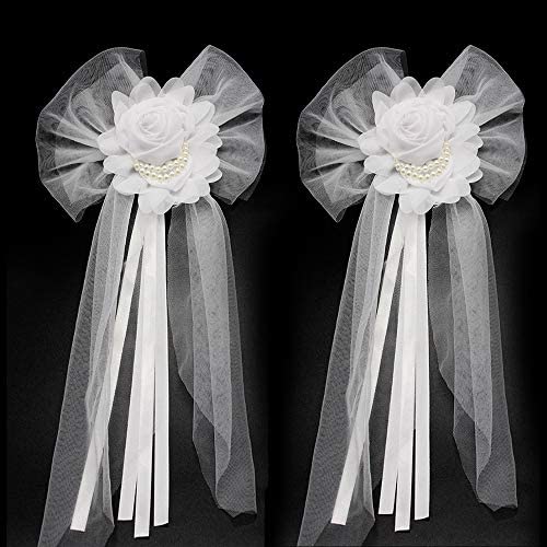 Tulle Pew Bow OVER 30 COLORS Church Pew Tulle Pew Bow -   Tulle pew  bows, Church wedding decorations, Pew bows wedding