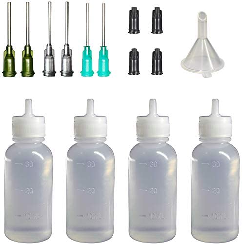 Falling in Art 1 oz. Needle Tip Squeeze Bottles with A Funnel, 6-Pack
