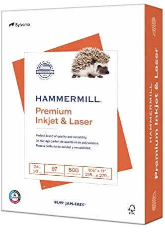  Hammermill Printer Paper, Great White 30% Recycled Paper, 8.5  x 11 - 1 Ream (500 Sheets) - 92 Bright, Made in the USA, 086710 : Office  Products