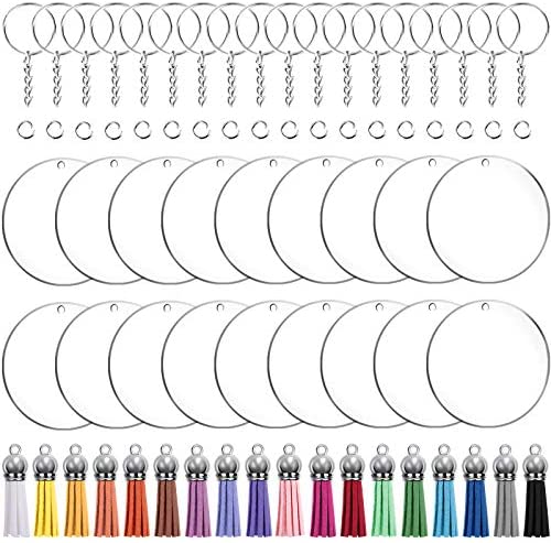 OIIKI oiiki 100 sets keychain rings for crafts, round split key