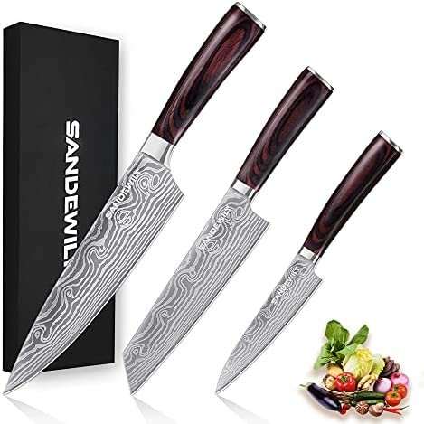 FULLHI Knife Set 13pcs Japanese Knife Set 7pcs Chef's Knives Pakka