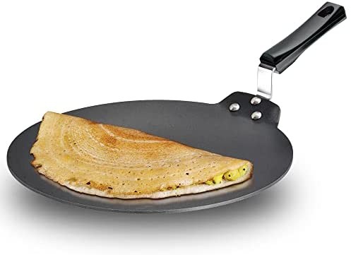 Crepe Pan Nonstick Dosa Pan, Tawa Pan for Roti Indian, Non-Stick Pancake  Griddle Compatible with Induction Cooktop, Comal for Tortillas, Griddle Pan