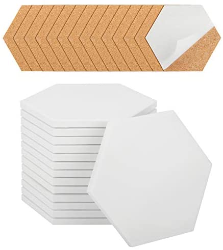 24 Pcs Ceramic Tiles for Crafts Coasters with Cork Backing Pads 4 Inch  White Unglazed Ceramic Tiles Blank Ceramic Coasters for DIY Own Coasters  Mosaics Painting Projects Decoupage
