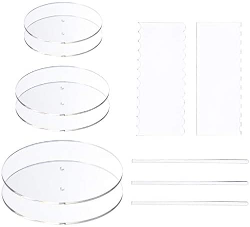 2 Pieces Clear Acrylic Discs 10 * 10 Inch Blank Clear Round Acrylic Disc  Panel 0.12