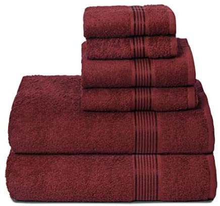 BELIZZI HOME Ultra Soft 6 Pack Cotton Towel Set, Contains 2 Bath Towels  28x55 inch, 2 Hand Towels 16x24 inch & 2 Wash Coths 12x12 inch, Ideal for  Everyday use, Compact 