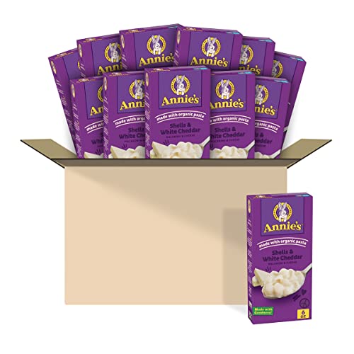 Annie's White Cheddar Shells Macaroni & Cheese Dinner with Organic Pasta,  10.5 OZ (Pack of 6)