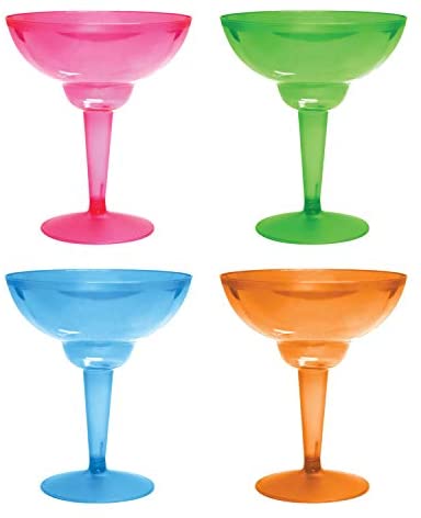 Chefcaptain Stemless Margarita Glasses Set of 4, 16oz