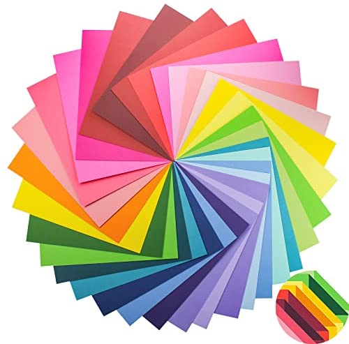 100 Sheets Cardstock Colored Paper Assorted Colors 8.3 x 11.7 180gsm  Colore