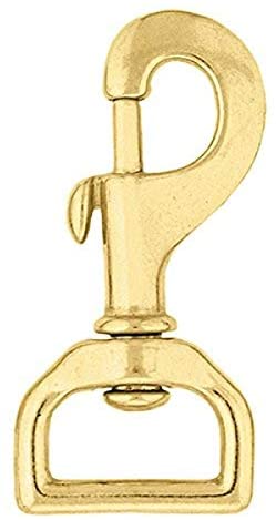 Scuba Choice 3.5 Brass Swivel Eye Snap Hook Clip #1, 12.9mm Opening