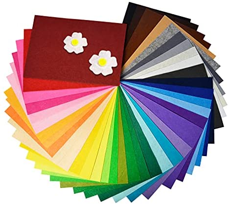 Caydo 30 Pcs 8 x 12 Adhesive Backed Felt Fabric Sheets, Assorted Color  Christmas Felt Sheet for Sewing DIY Craft and Christmas Decorations