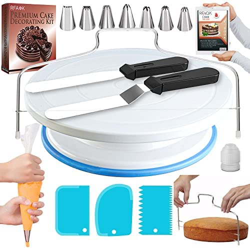 65PCs Cake Decorating Kit Baking Supplies Tools with Non-Slip Cake