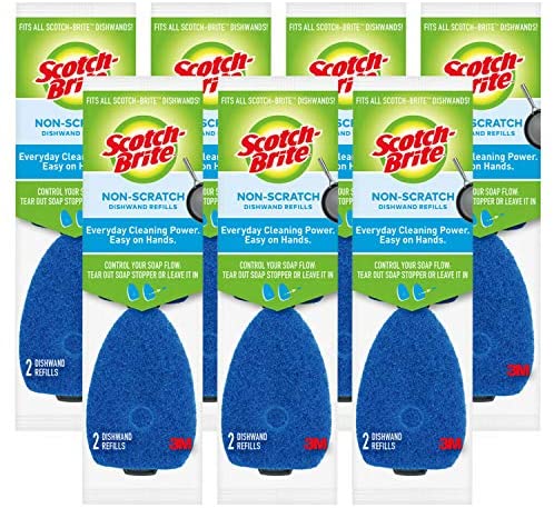  Smilyeez Replacement for Scotch Brite Brush, 4-Pack, Makes Your  Dishwand Like New, Dishwand Brush Refills, Scotch Brite Brush Replacement,  Easy to Install : Health & Household