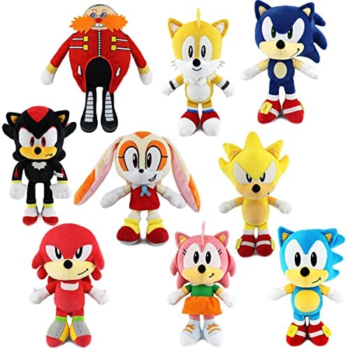  Sonic The Hedgehog Plush 9-Inch Shadow Collectible Toy : Toys &  Games