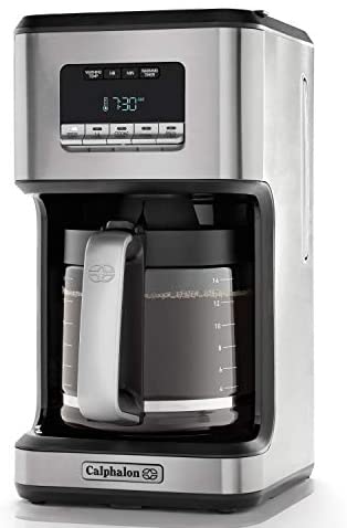 Proctor Silex FrontFill Drip Coffee Maker, Digital & Programmable, 12 Cup  Glass Carafe, Black and Silver (43685PS)