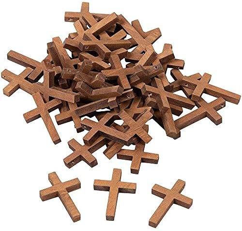 Mr. Pen- Wooden Crosses, 1.2 x 1.75 Inches, 50 Pack, Small Wooden Crosses,  Wood Crosses for Crafts, Small Cross Pendant - Mr. Pen Store