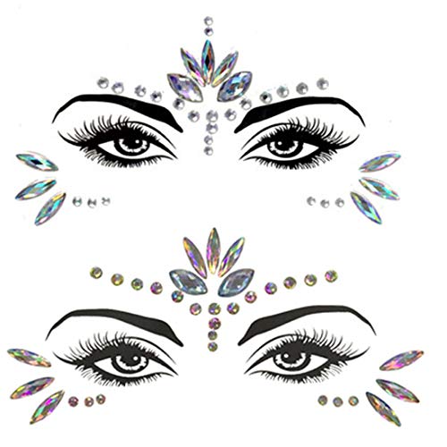 Face Gems hair Glitter 10 Sets Women Mermaid Face Jewels makeup with 6  Boxes Chunky bindi Face Glitter Crystals Face Stickers Jewels, Eyes gems  rhinestones for Body Temporary Tattoos Fit for Festival