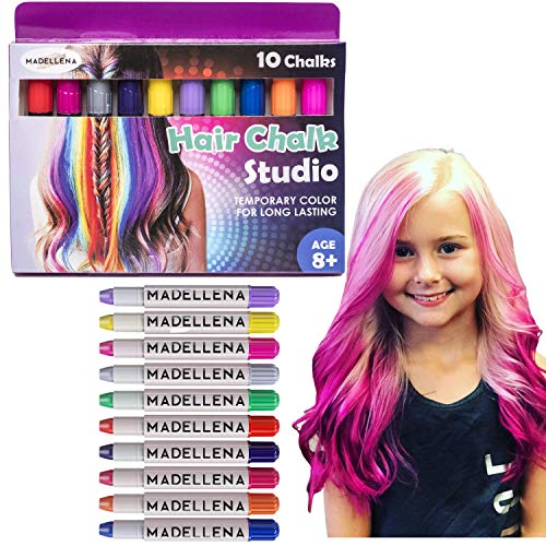 Cevioce Hair Chalk for Girls,Temporary Hair Color Pink Hair Accessories  Toys for Kids Teens,Washable