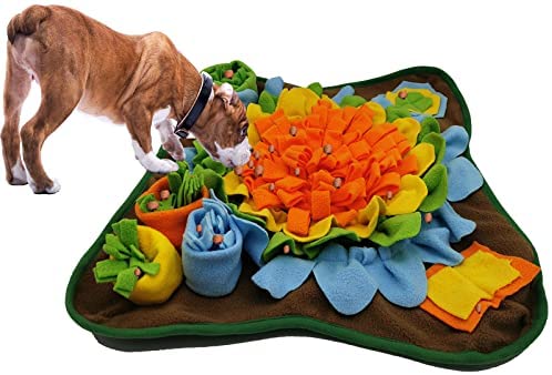 Runda Snuffle Mat for Dogs, 17'' x 21'' Dog Snuffle Mat Interactive Feed Game for Boredom, Encourages Natural Foraging Skills and Stress Relief for
