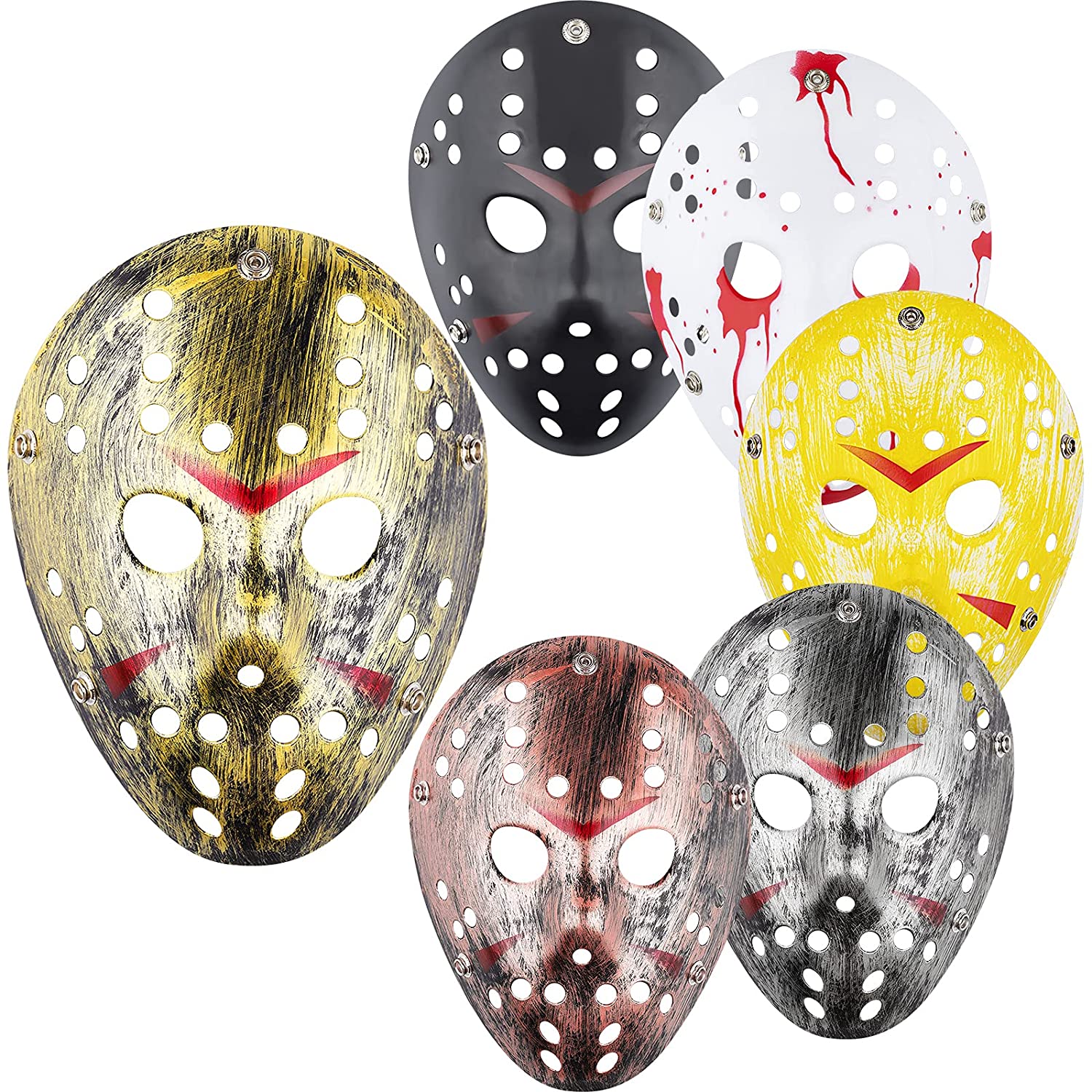  HugOutdoor Metal Halloween Cosplay Scary Jason Mask, Masquerade  Party Costume Props Horror Mask Suitable for Collection (A) : Clothing,  Shoes & Jewelry