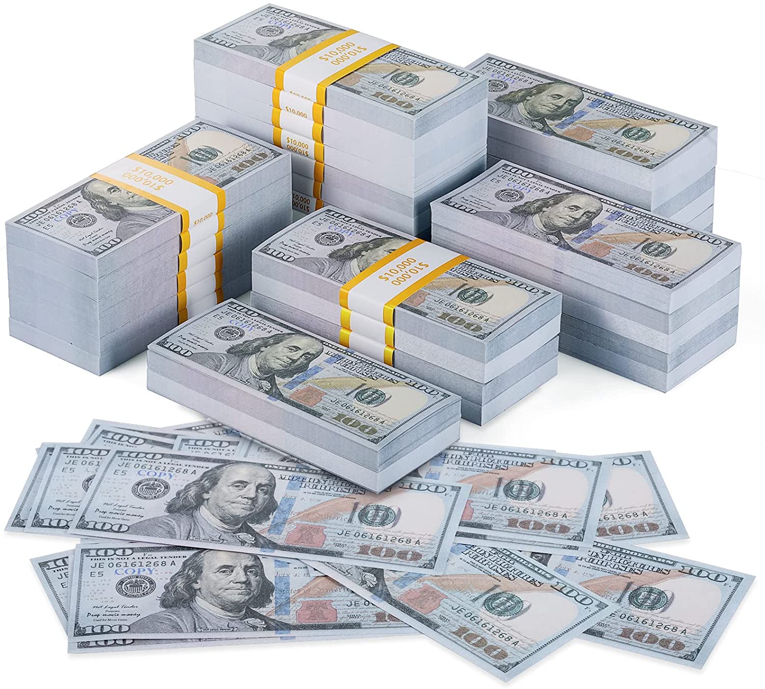 DenYorkStore Copy 500 Euro Bills Realistic, Play Money One Stack 100 Pcs  for Movie Props Pr op Mon ey : Toys & Games 